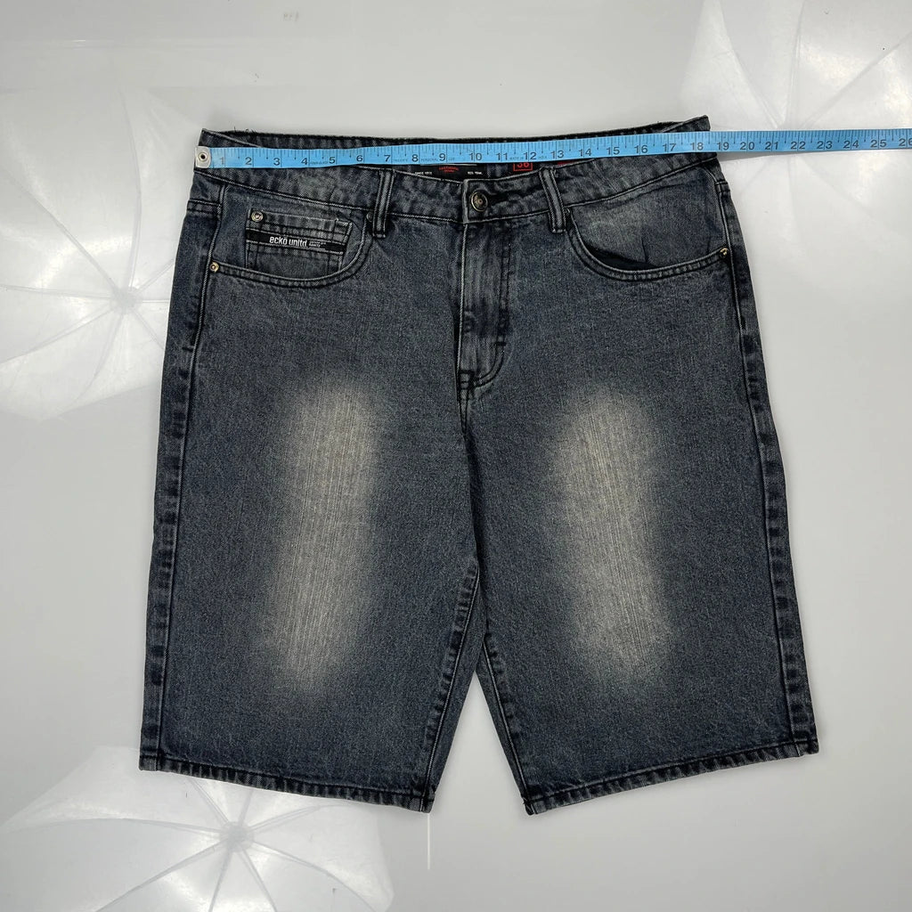 Ecko Unltd Denim Shorts - 36W 12L Grey Denim - Image 3