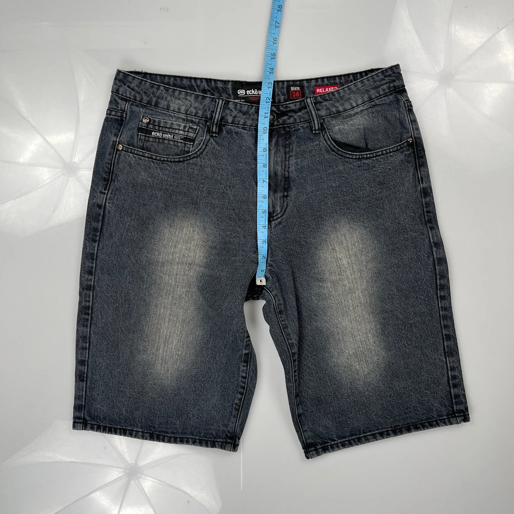 Ecko Unltd Denim Shorts - 36W 12L Grey Denim - Image 4