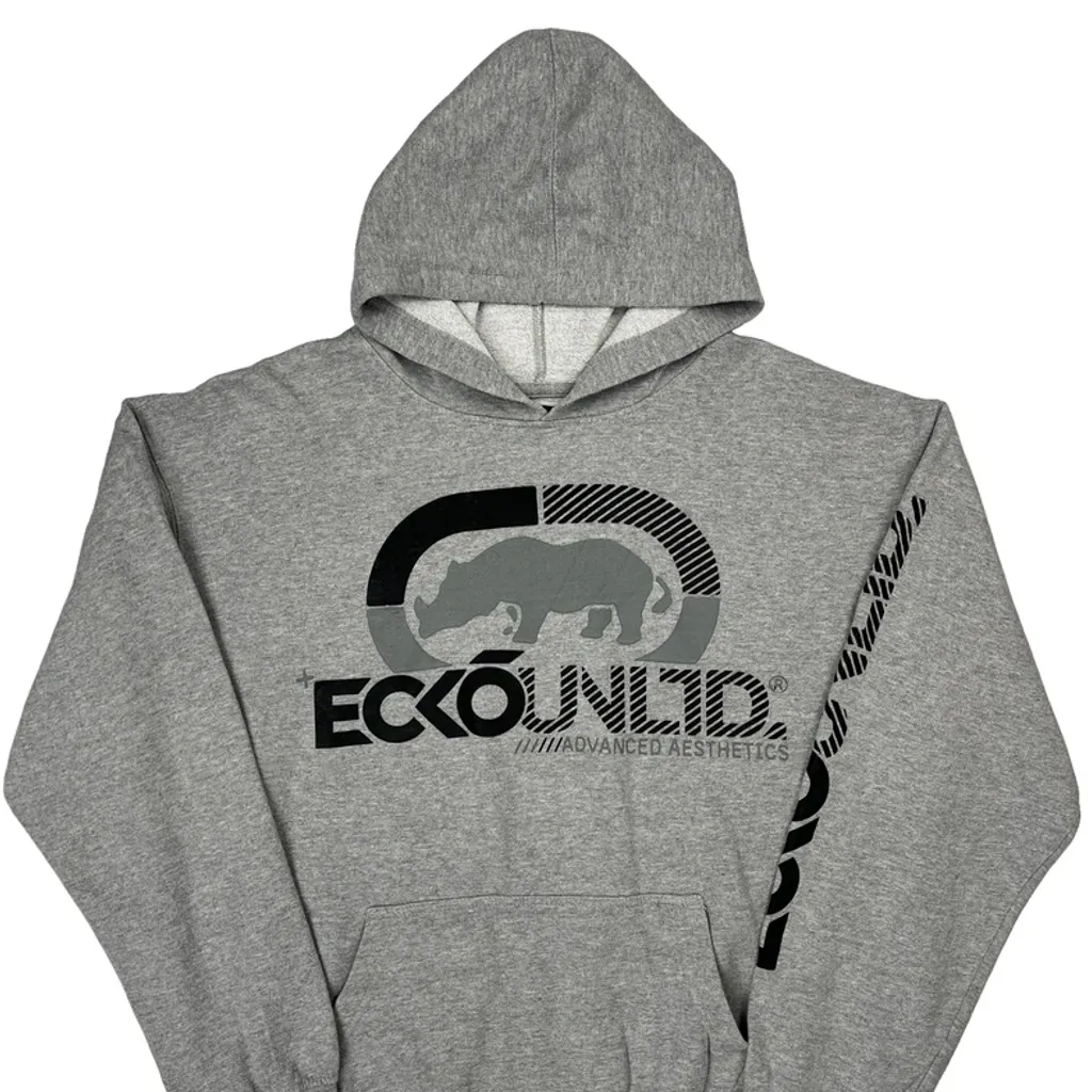 Ecko Unltd Hoodie - XL Grey Cotton - Image 4