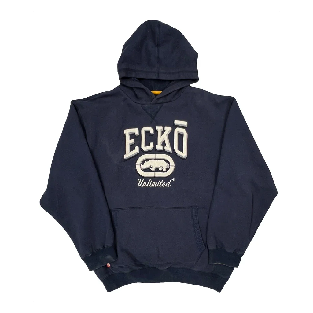 Ecko Unltd Baggy Hoodie - XL Navy Cotton Blend