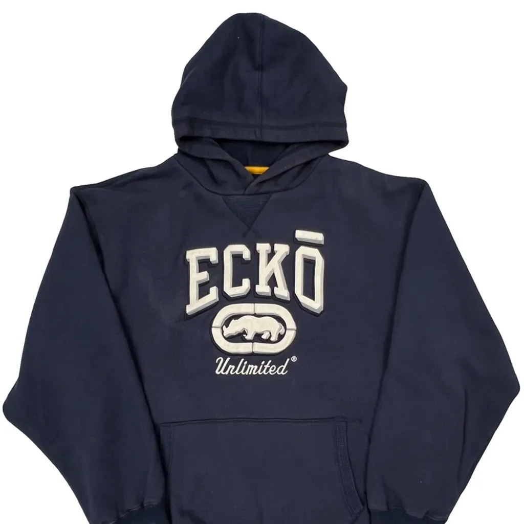 Ecko Unltd Baggy Hoodie - XL Navy Cotton Blend - Image 5