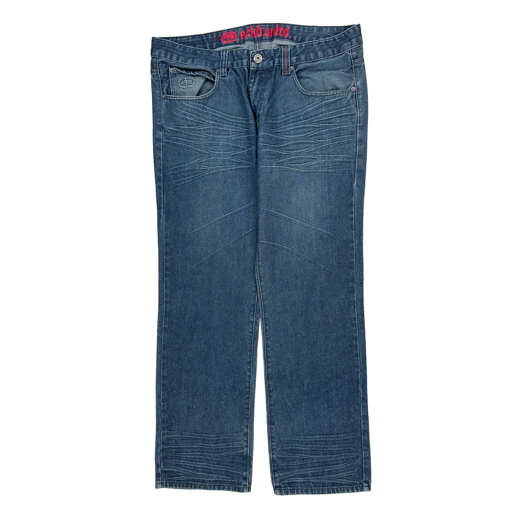 Ecko Unltd Contrast Stitch Jeans - 38W 30L Blue Denim - Image 2