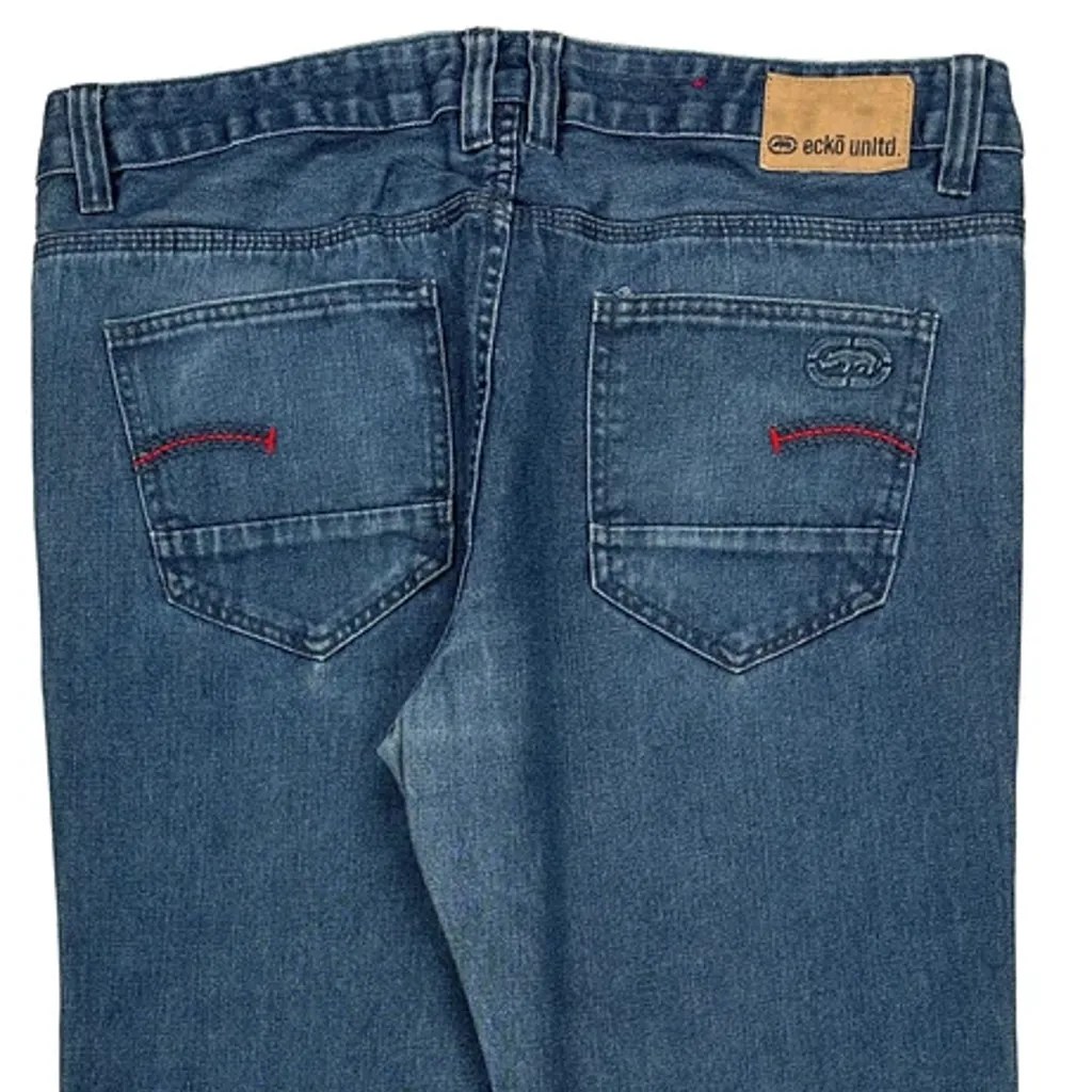 Ecko Unltd Contrast Stitch Jeans - 38W 30L Blue Denim - Image 8