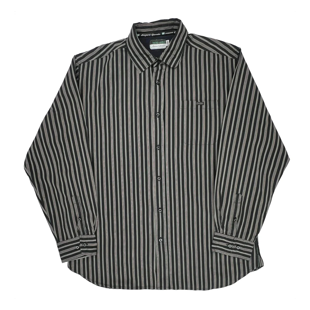 Ecko Unltd Striped Shirt - XL Black Cotton