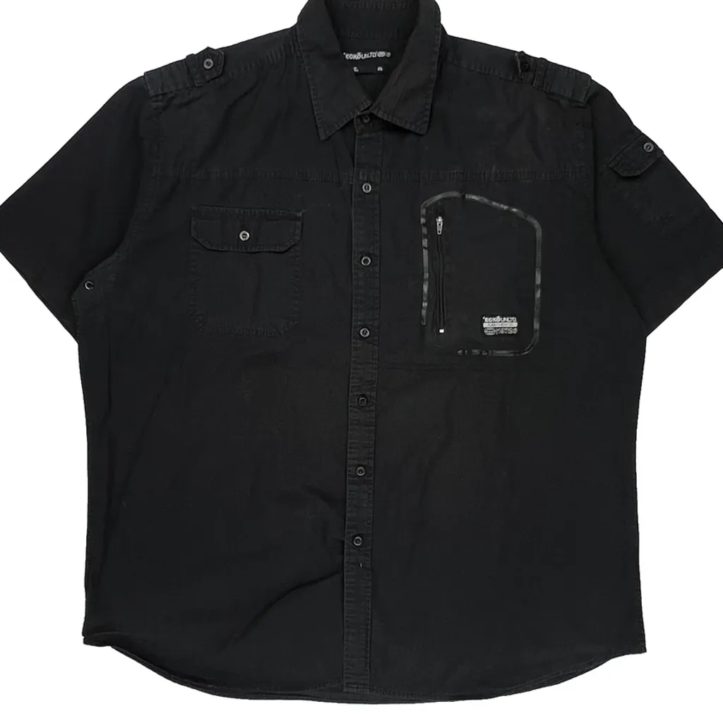 Ecko Unltd Baggy Utility Short Sleeve Shirt - 2XL Black Cotton - Image 4