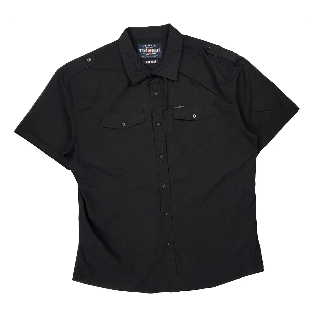 Ecko Unltd Short Sleeve Shirt - 2XL Black Cotton