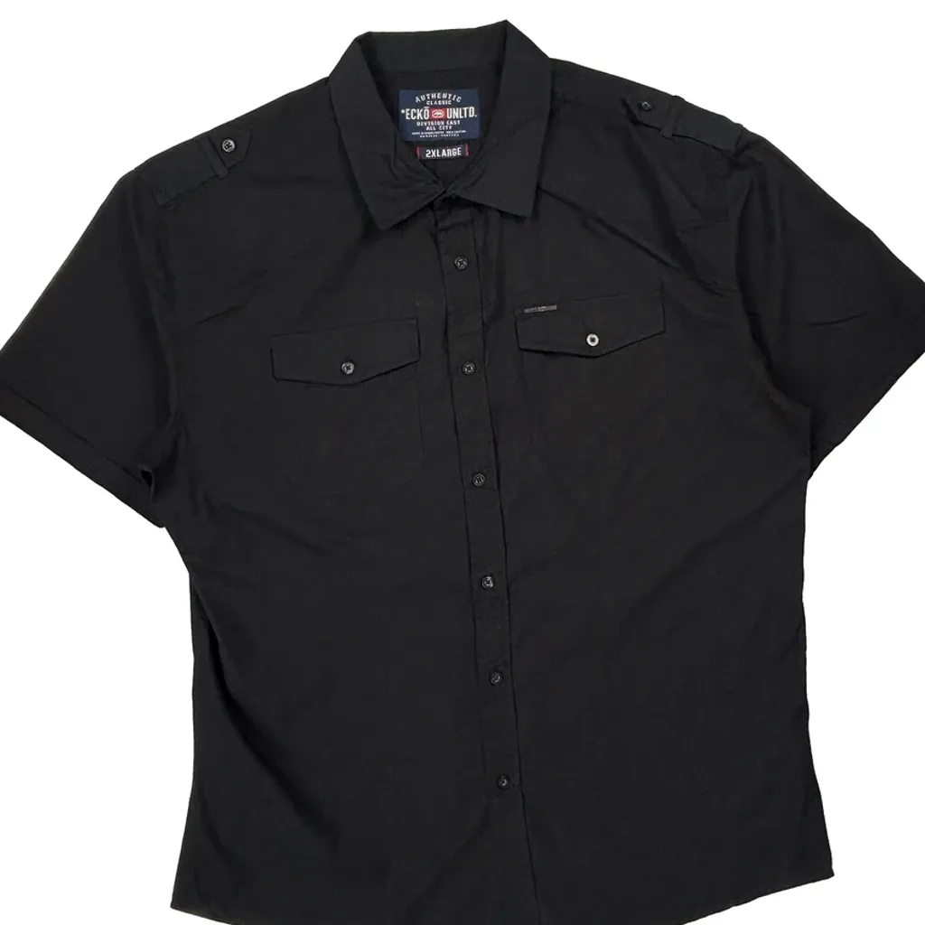 Ecko Unltd Short Sleeve Shirt - 2XL Black Cotton - Image 4