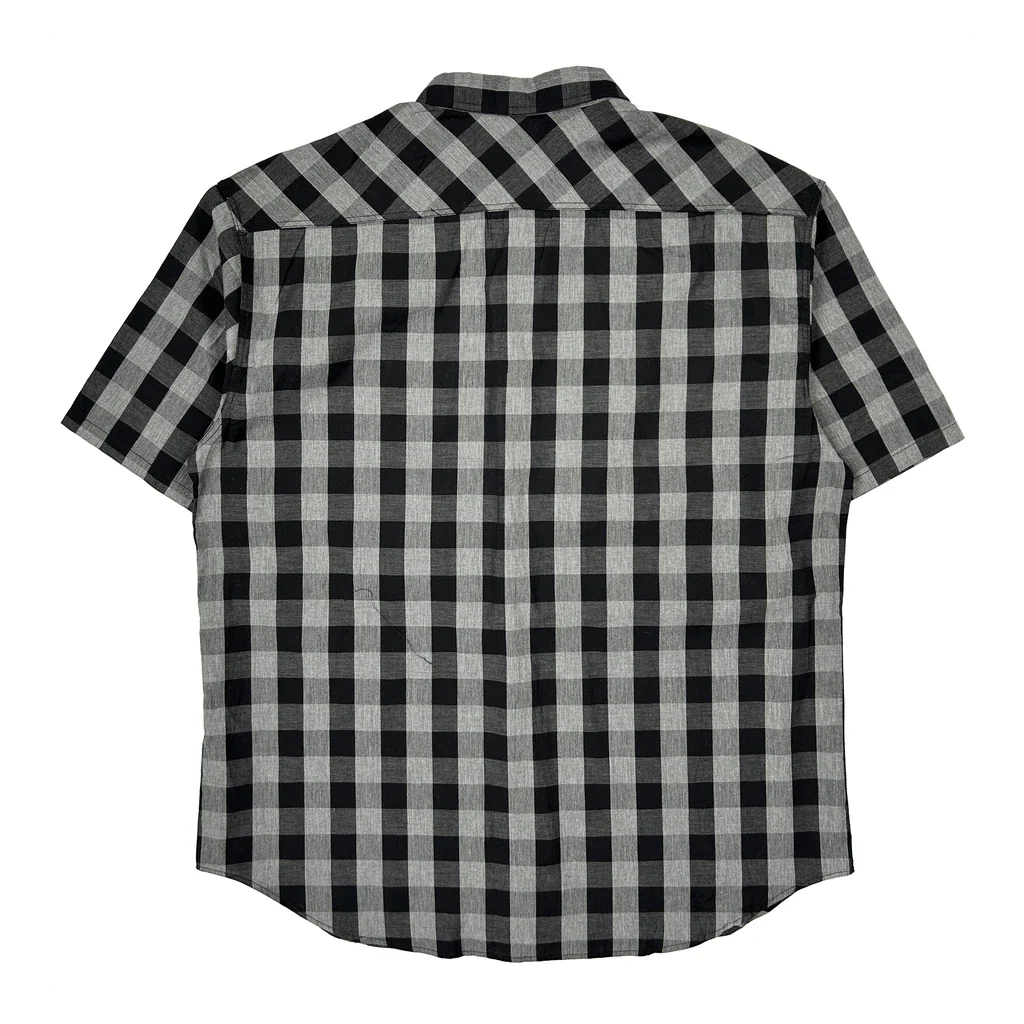Ecko Unltd Checked Short Sleeve Shirt - 2XL Black Cotton - Image 2