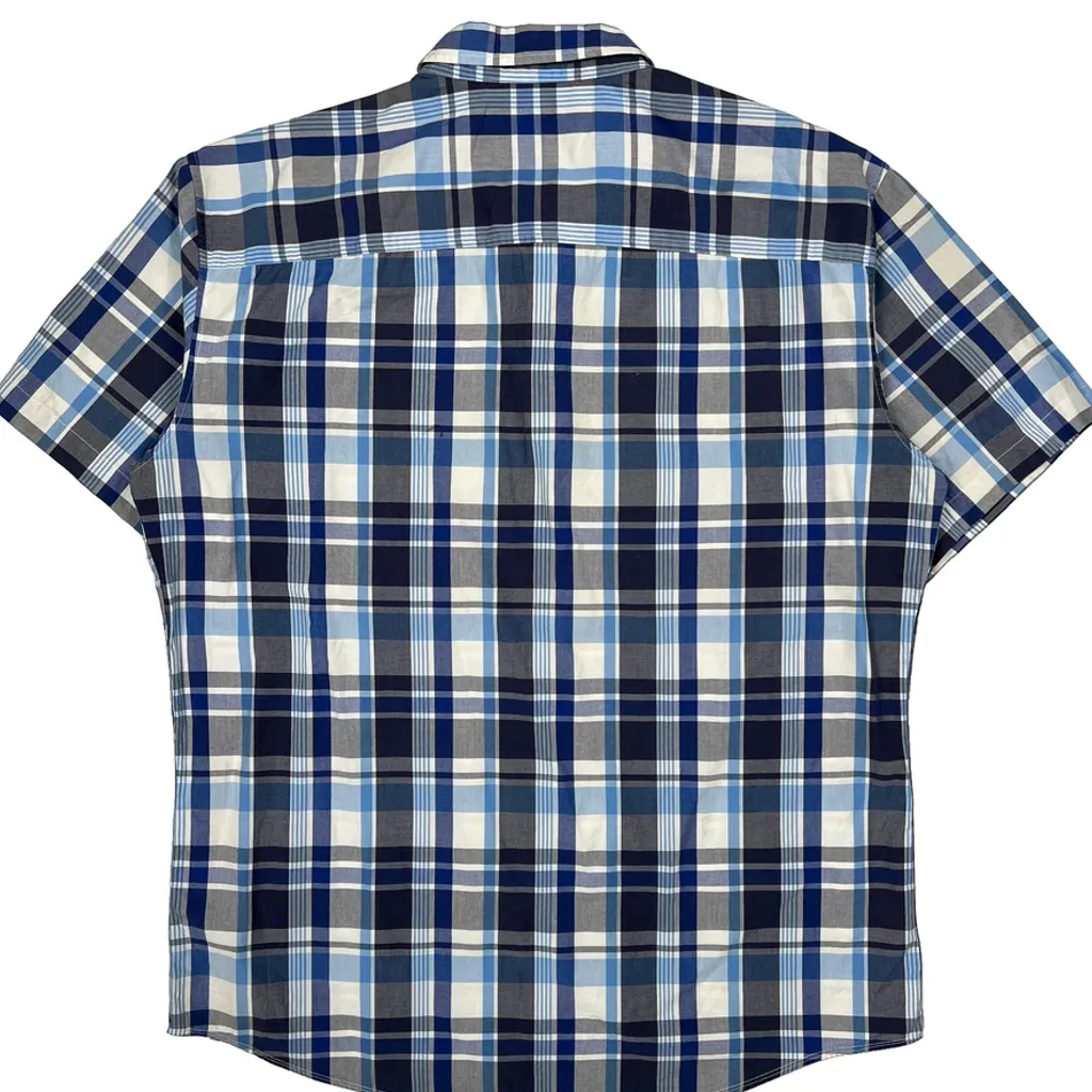 Ecko Unltd Checked Short Sleeve Shirt - XL Blue Cotton - Image 7