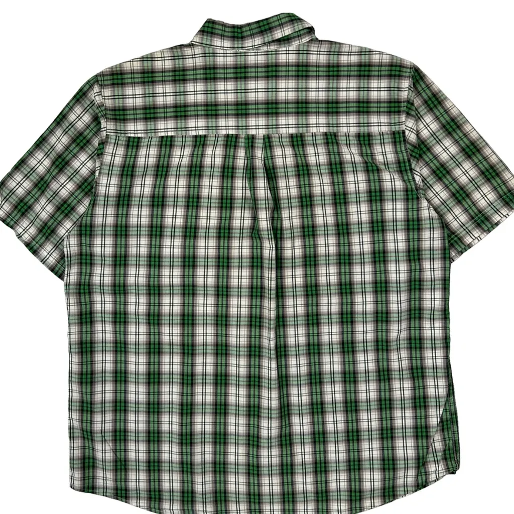 Ecko Unltd Checked Short Sleeve Shirt - XL Green Cotton - Image 7