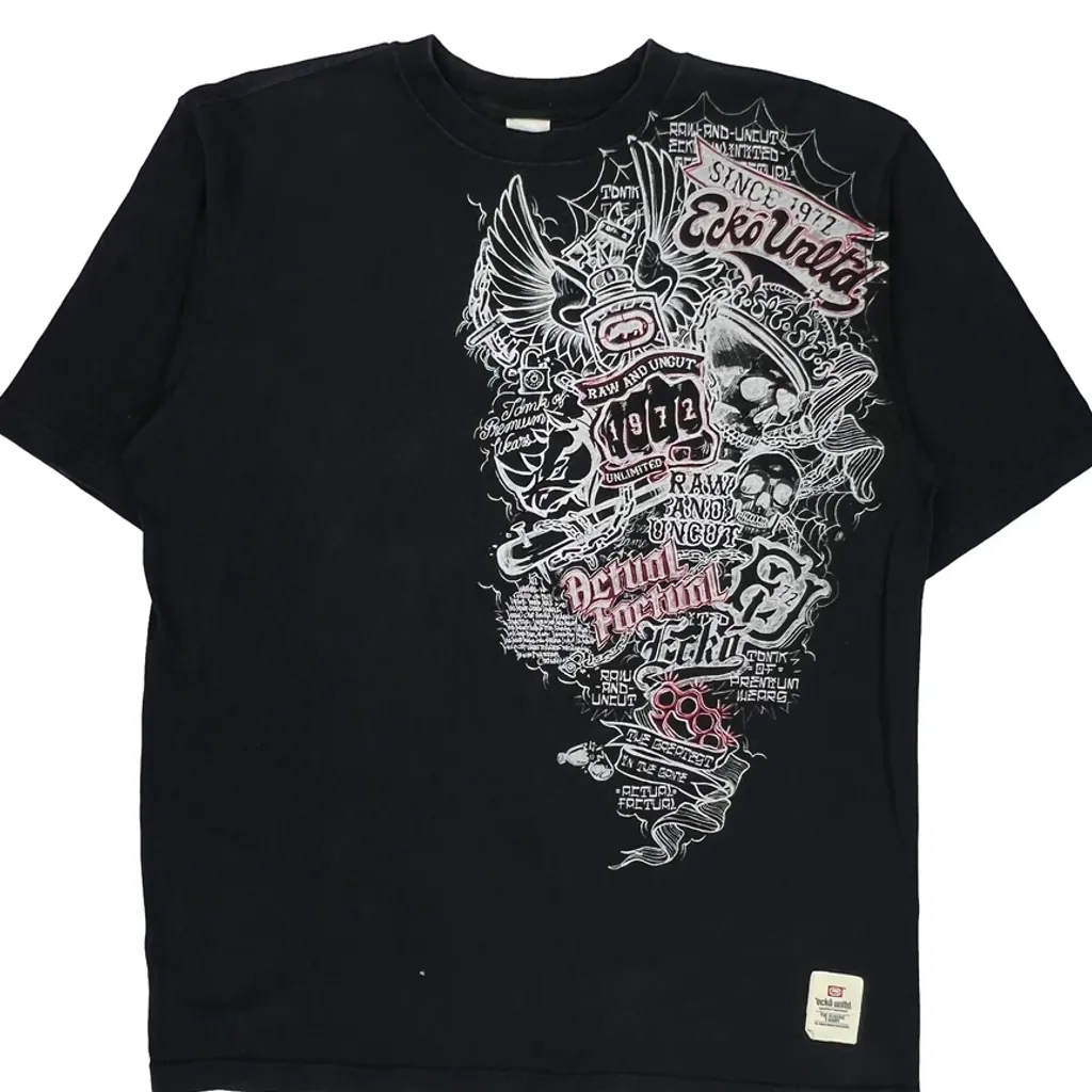 Ecko Unltd Graphic T-Shirt - XL Black Cotton - Image 4