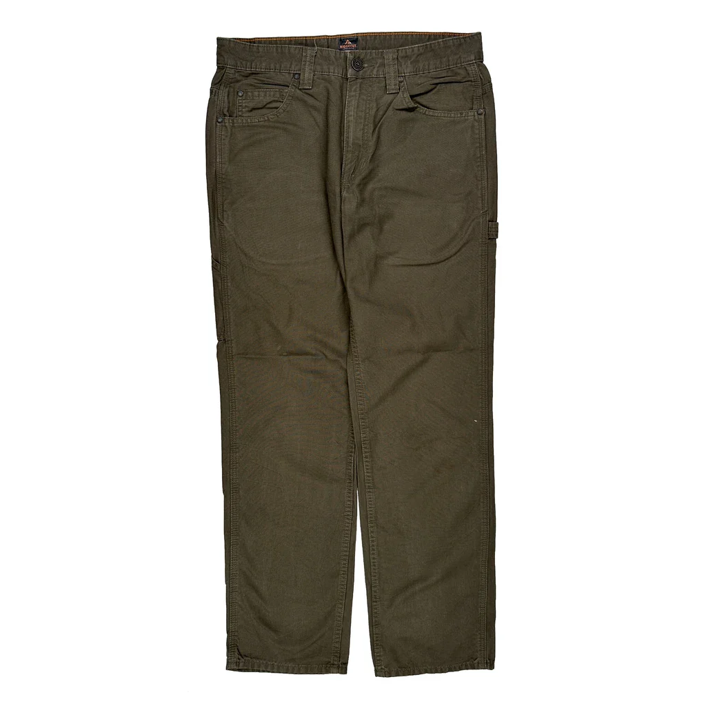 Eddie Bauer Cargo Trousers - 33W 33L Brown Cotton Blend - Image 2