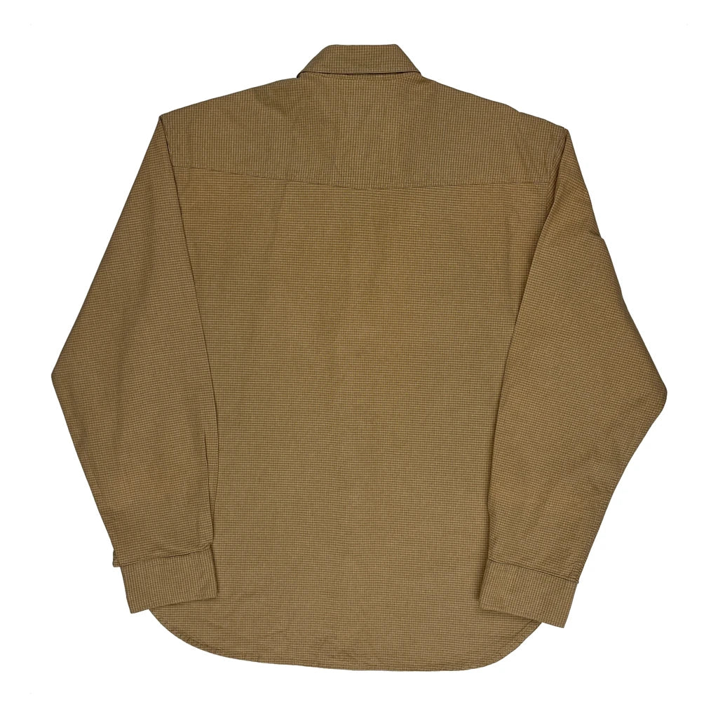 Eddie Bauer Checked Shirt - XL Beige Cotton - Image 2
