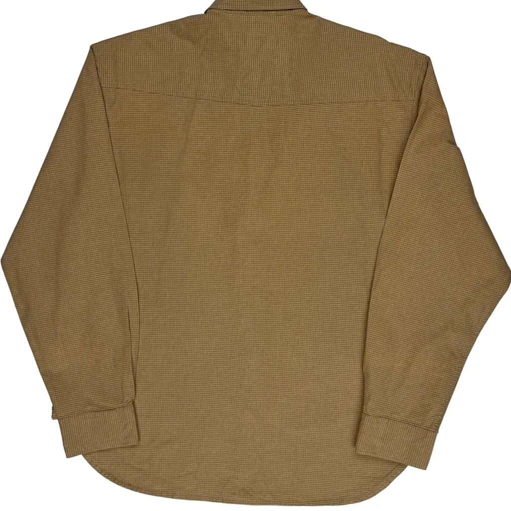 Eddie Bauer Checked Shirt - XL Beige Cotton - Image 7
