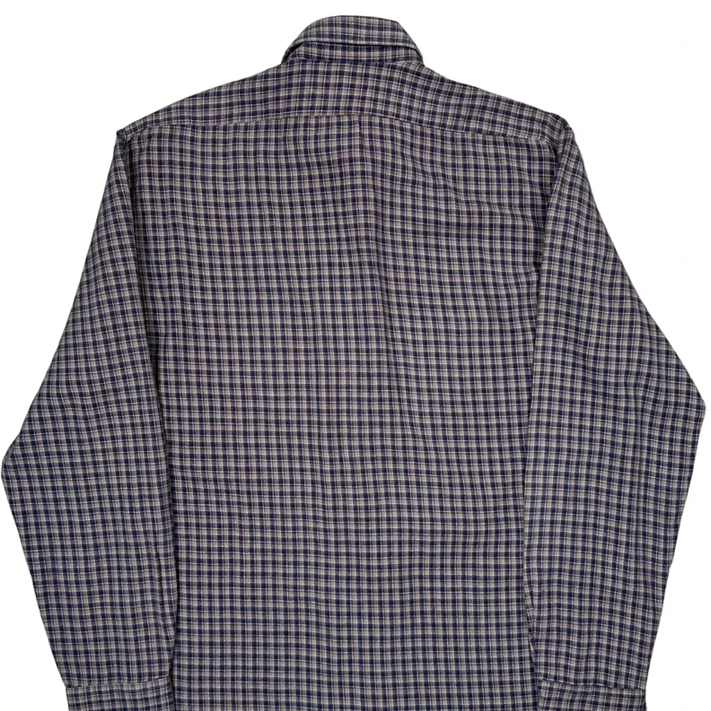 Eddie Bauer Checked Shirt - Medium Blue Cotton - Image 6