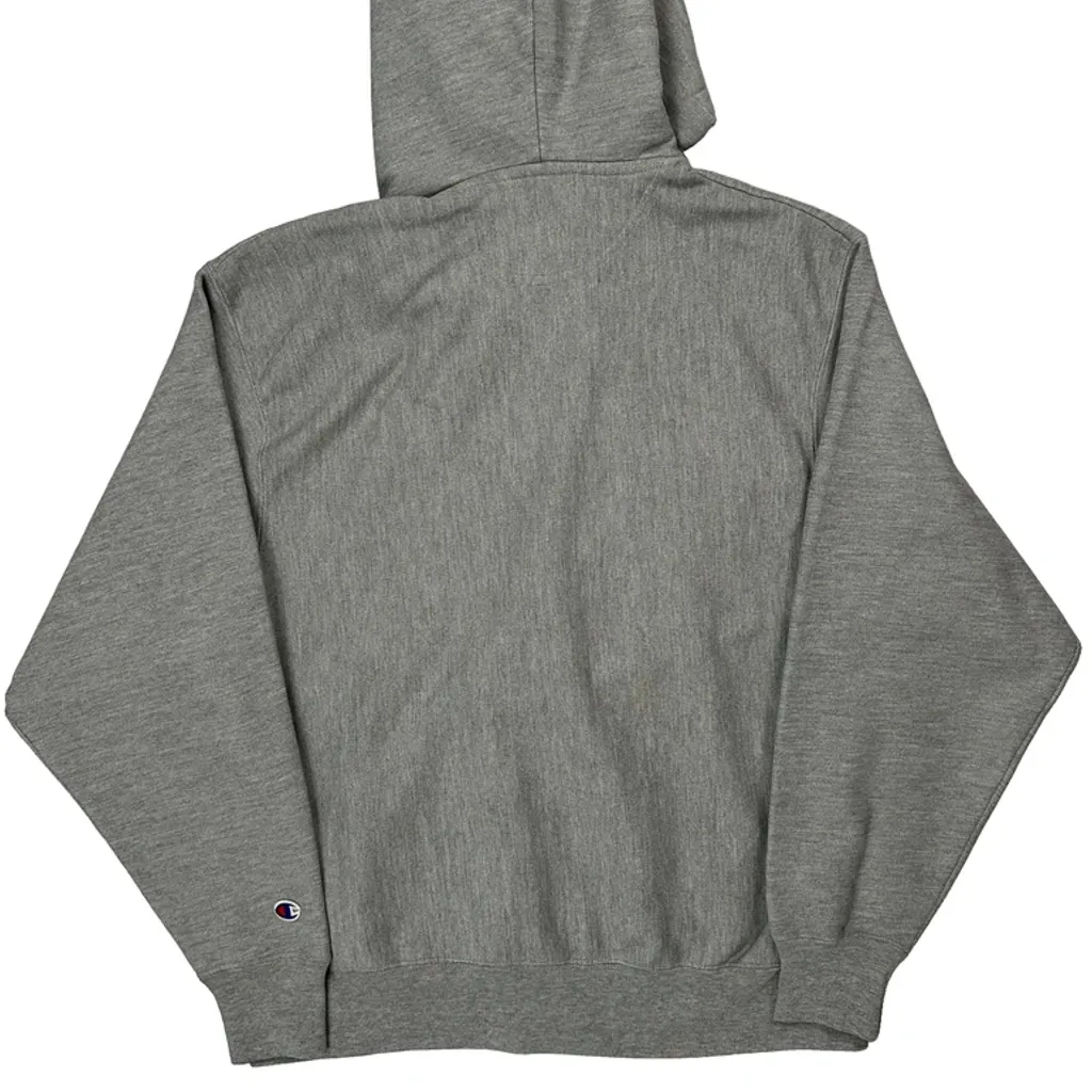 Edgewood College Champion College Hoodie - Medium Grey Cotton Blend - Image 7