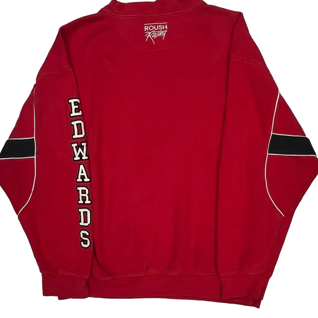 Edwards Roush Racing Nascar Sweatshirt - Large Red Cotton Blend - Image 6