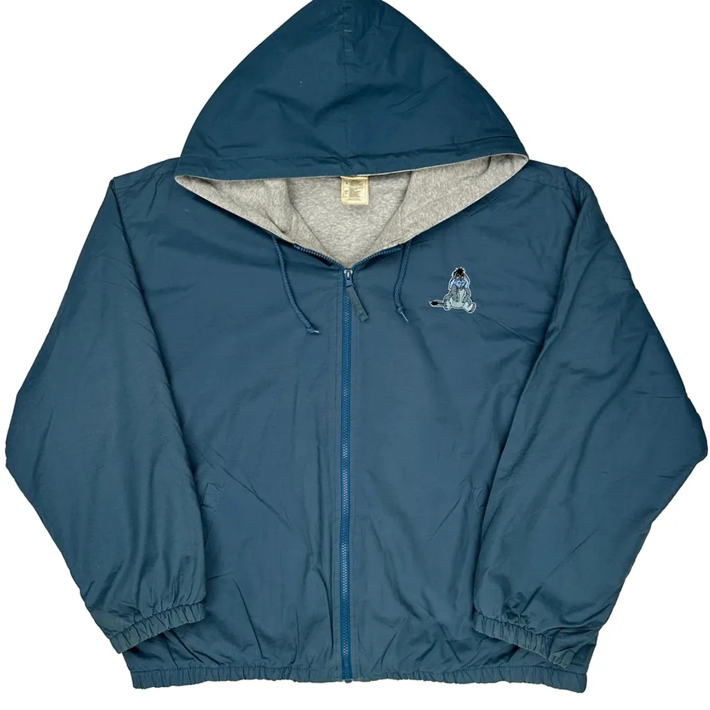 Eeyore Disney Cartoon Jacket - Large Blue Cotton Blend - Image 5