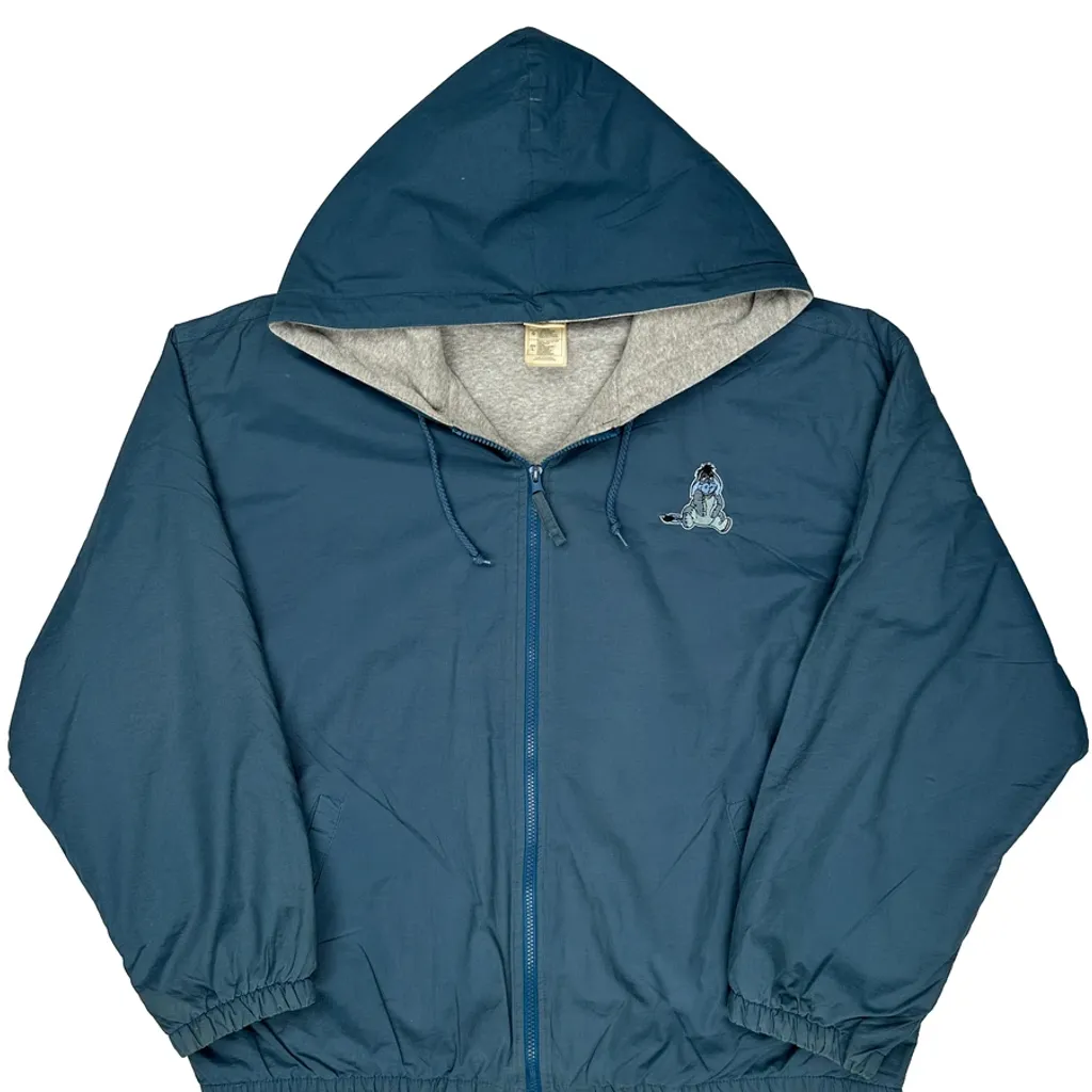 Eeyore Disney Cartoon Jacket - Large Blue Cotton Blend - Image 6