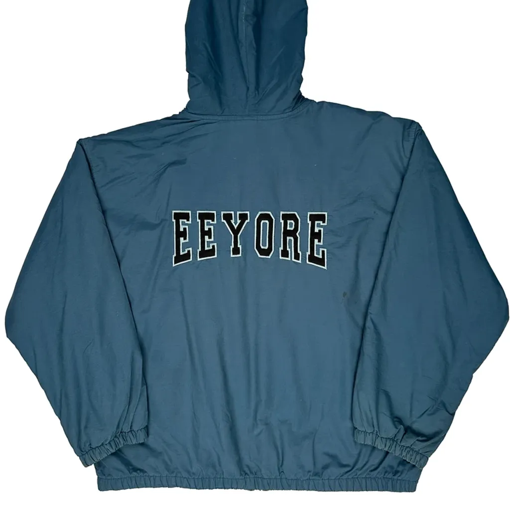 Eeyore Disney Cartoon Jacket - Large Blue Cotton Blend - Image 7