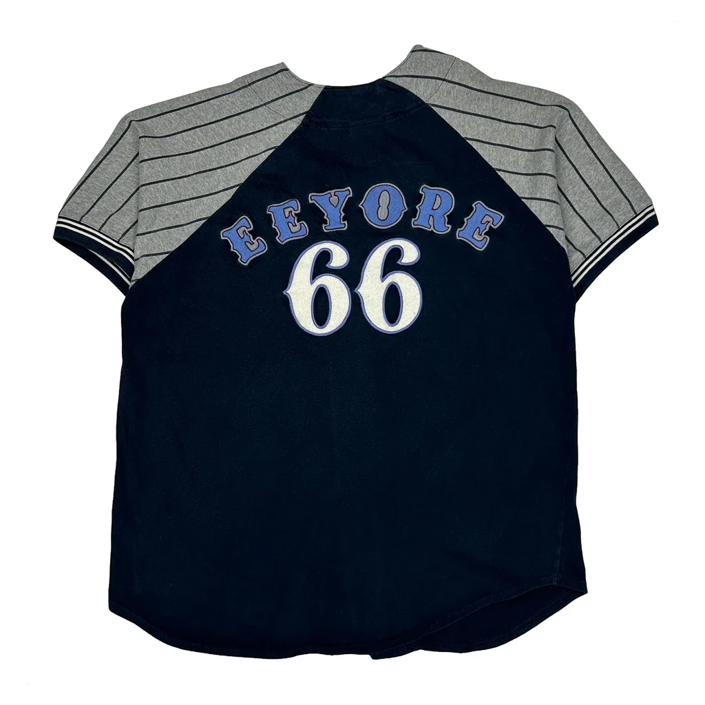 Eeyore Disney Cartoon Baseball Jersey - Small Navy Cotton - Image 2