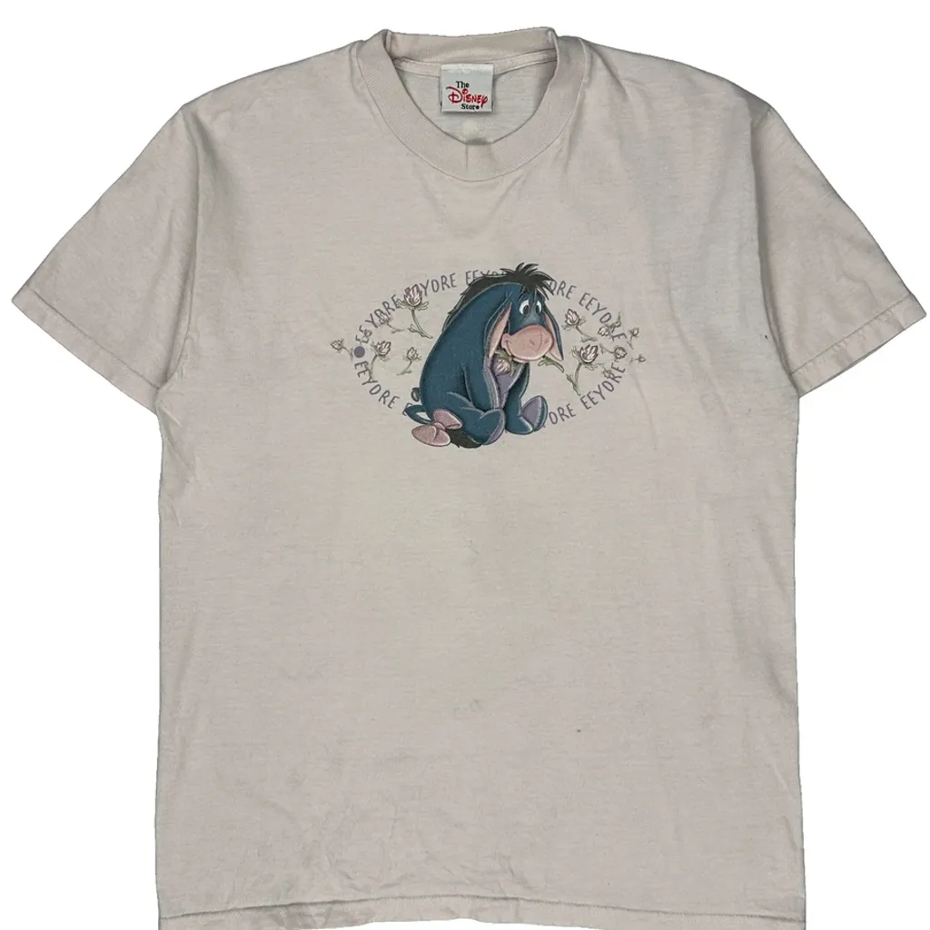 Eeyore Disney Cartoon T-Shirt - Medium White Cotton - Image 4