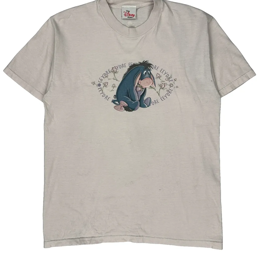 Eeyore Disney Cartoon T-Shirt - Medium White Cotton - Image 5