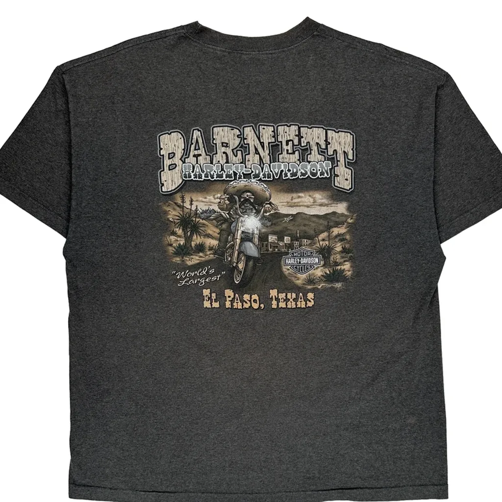 El Paso, Texas Harley Davidson T-Shirt - XL Grey Cotton - Image 8