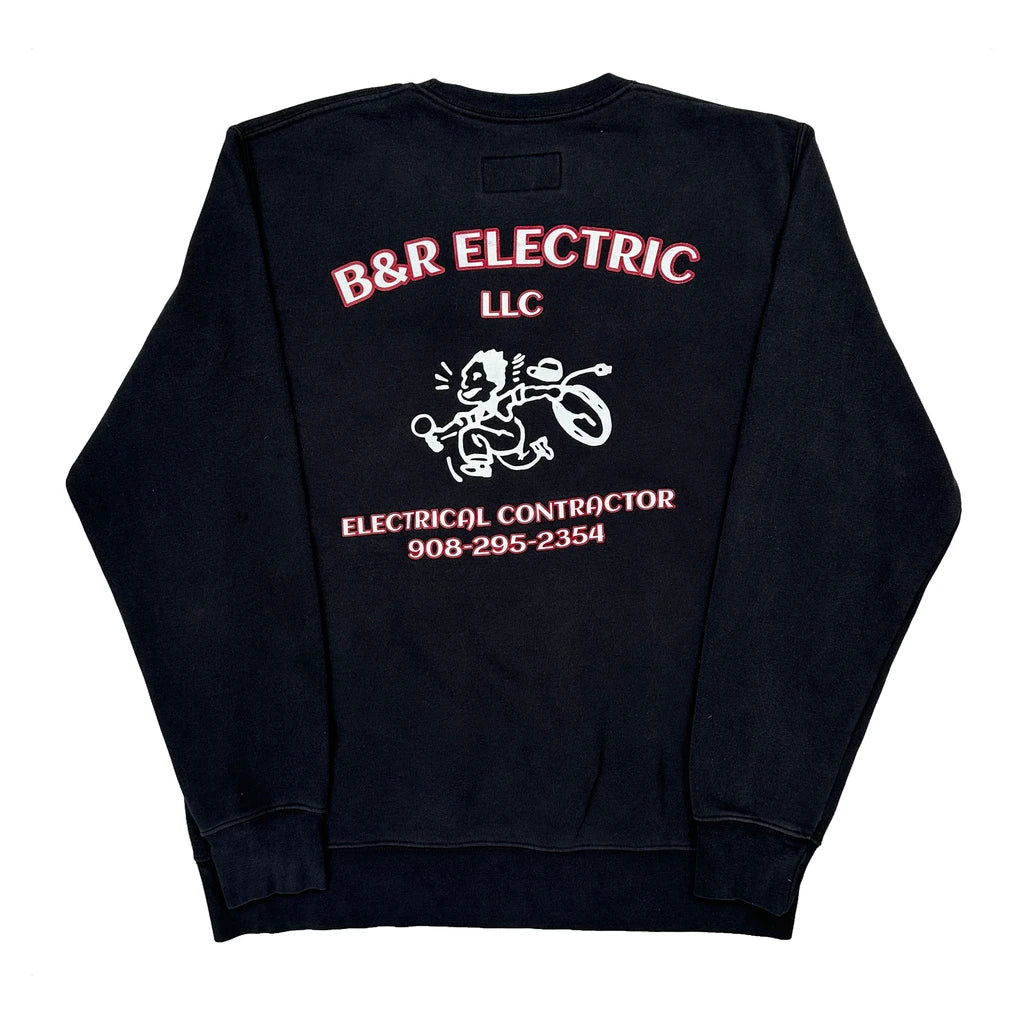 Electrical Contractor Russell Athletic Sweatshirt - Large Black Cotton - Image 2