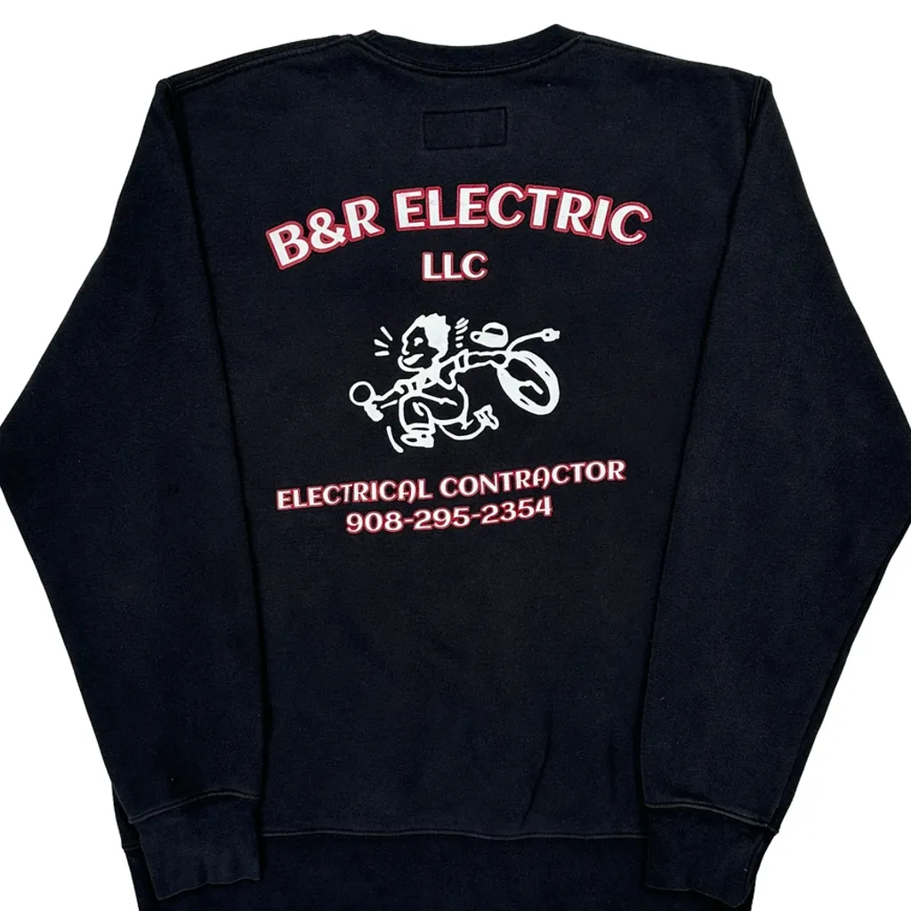 Electrical Contractor Russell Athletic Sweatshirt - Large Black Cotton - Image 6