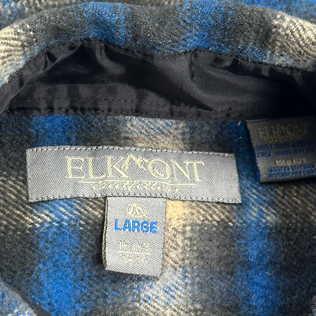 Elkmont Checked Flannel Shirt - Large Blue Cotton - Image 3