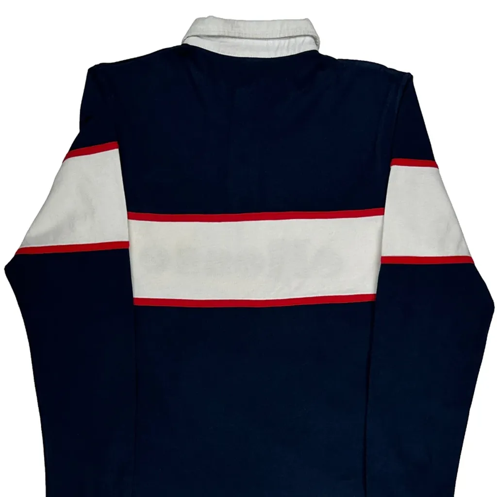 Ellesse Spellout Rugby Shirt - Medium Navy Cotton - Image 6