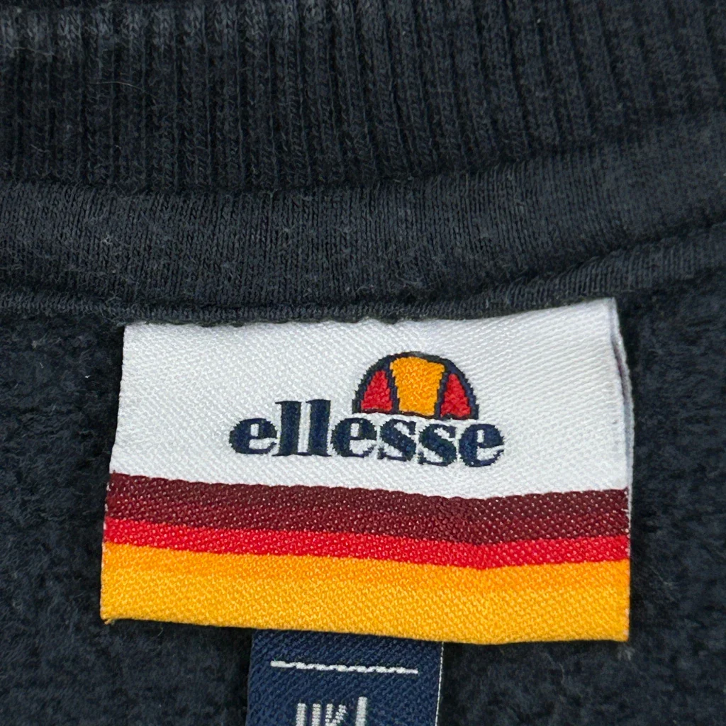 Ellesse Sweatshirt - Large Black Cotton - Image 5