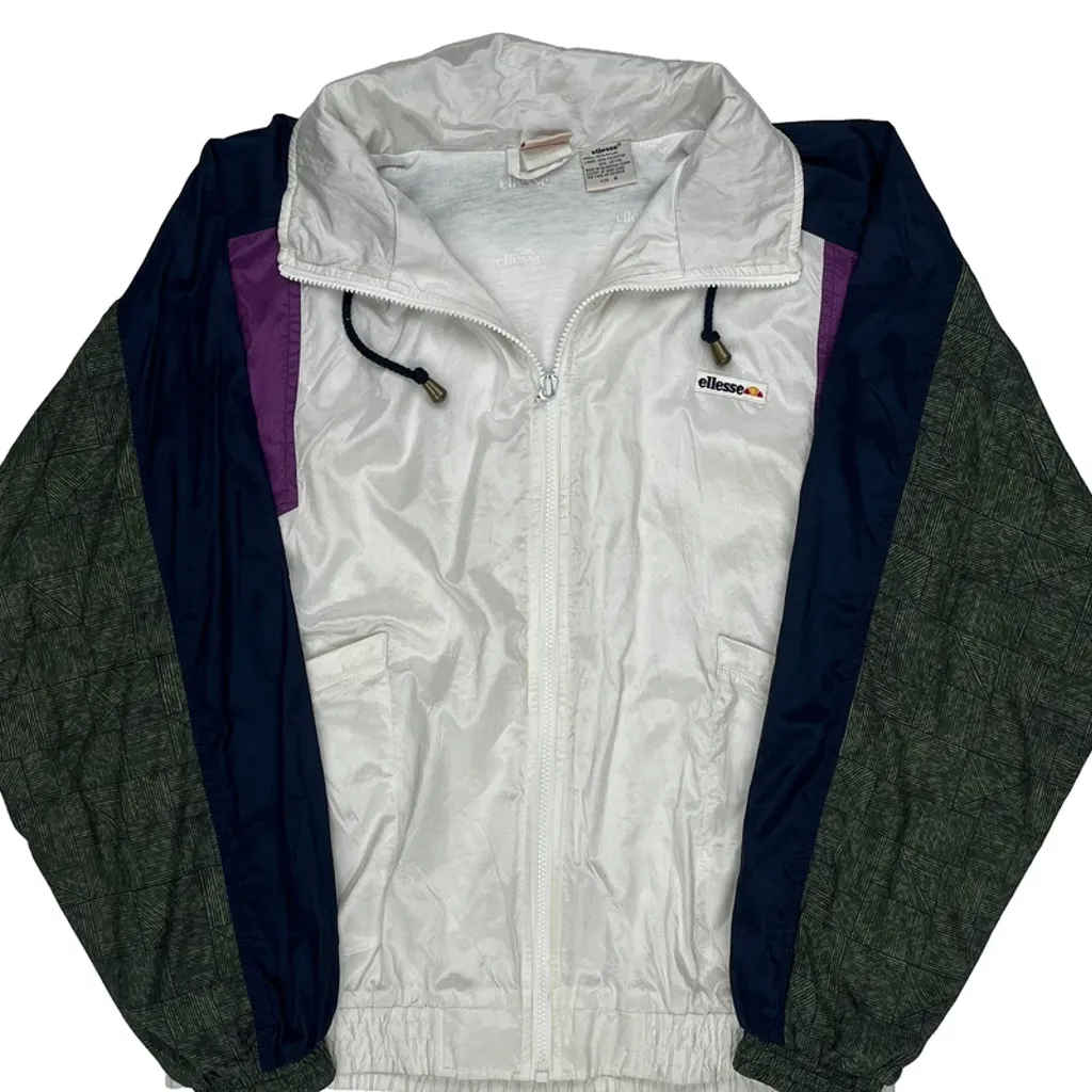 Ellesse Windbreaker - Small White Nylon - Image 5