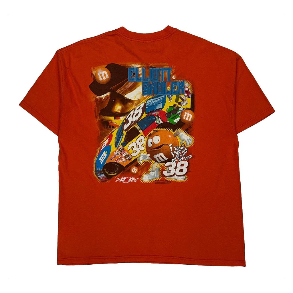 Elliott Sadler Nascar Chase Authentics Graphic T-Shirt - XL Orange Cotton - Image 2