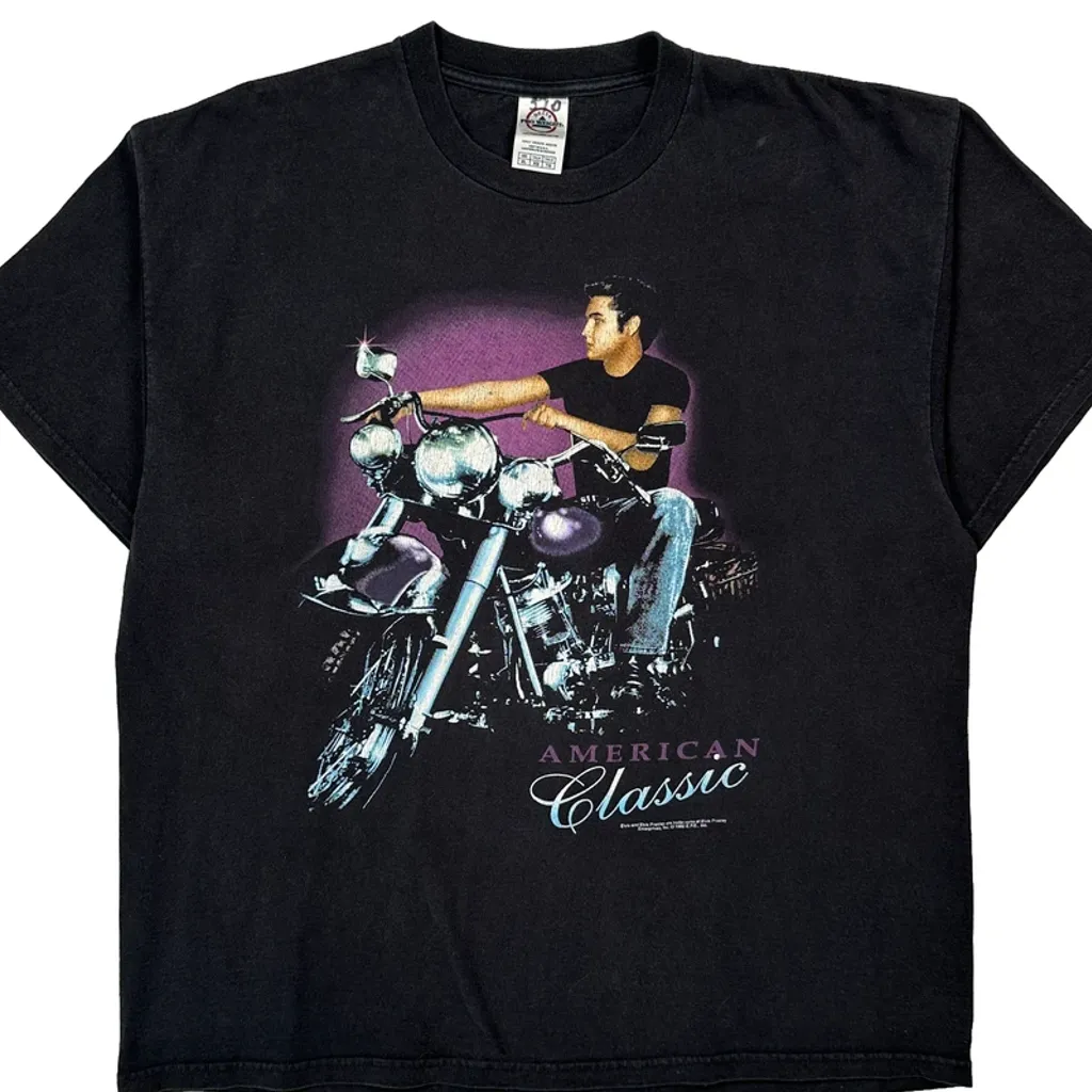 Elvis Presley Delta Graphic T-Shirt - XL Black Cotton - Image 5