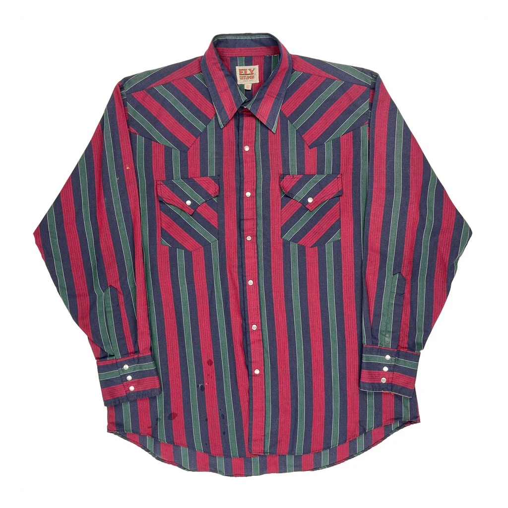 Ely Cattleman Striped Shirt - Large Multicoloured Cotton