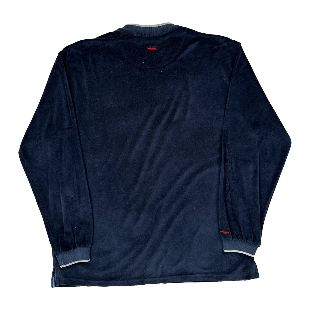 Embroidered Logo Fubu Fleece - Large Navy Cotton Blend - Image 2