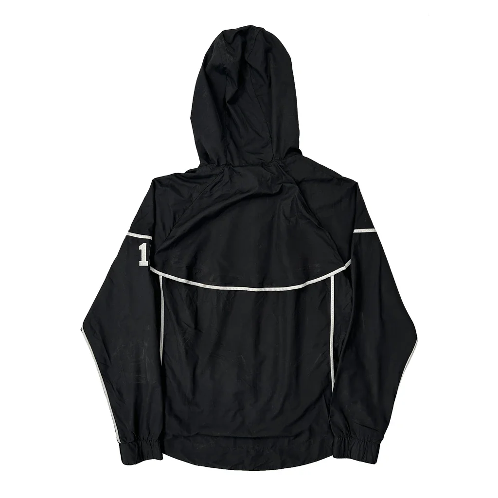 Embroidered Logo Nike Windbreaker - Large Black Polyester - Image 2