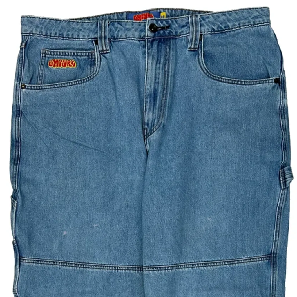 Empyre Double Knee Carpenter Jeans - 36W 30L Blue Denim - Image 10