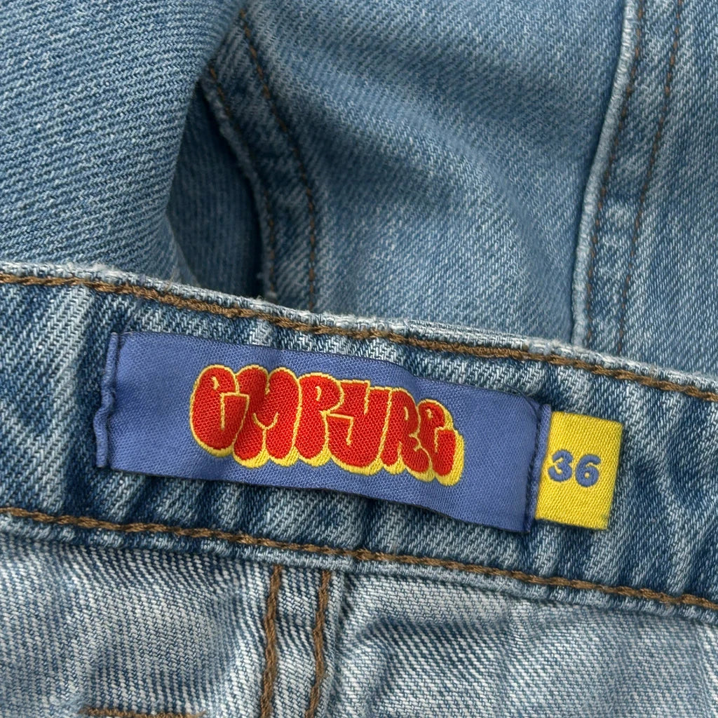 Empyre Double Knee Carpenter Jeans - 36W 30L Blue Denim - Image 6