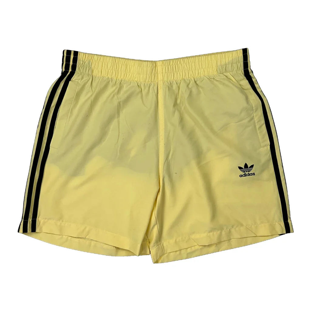 End Plastic Waste Adidas Sport Shorts - Large Yellow Polyester