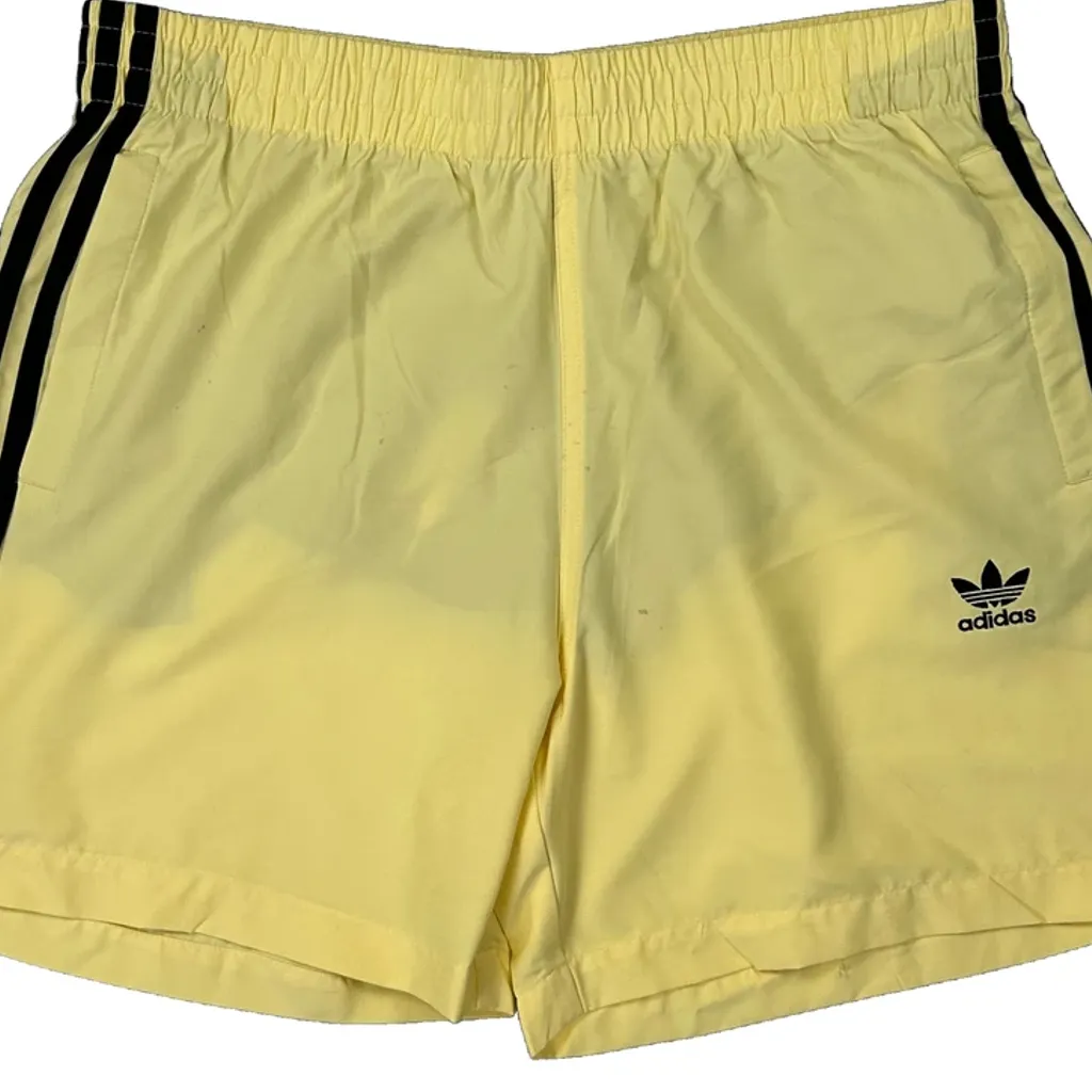 End Plastic Waste Adidas Sport Shorts - Large Yellow Polyester - Image 5