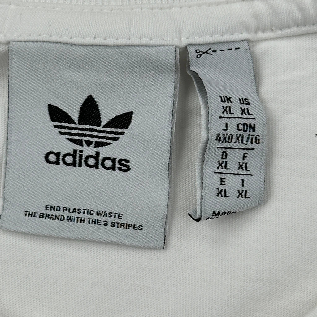 End Plastic Waste Adidas T-Shirt - XL White Cotton - Image 3