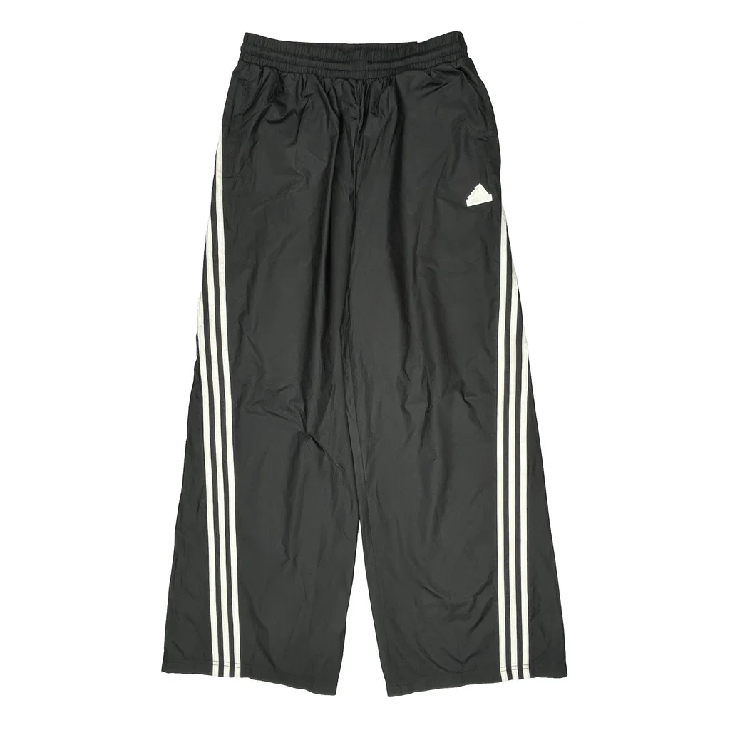 End Plastic Waste Adidas Wide Leg Tracksuit - Small Black Polyester