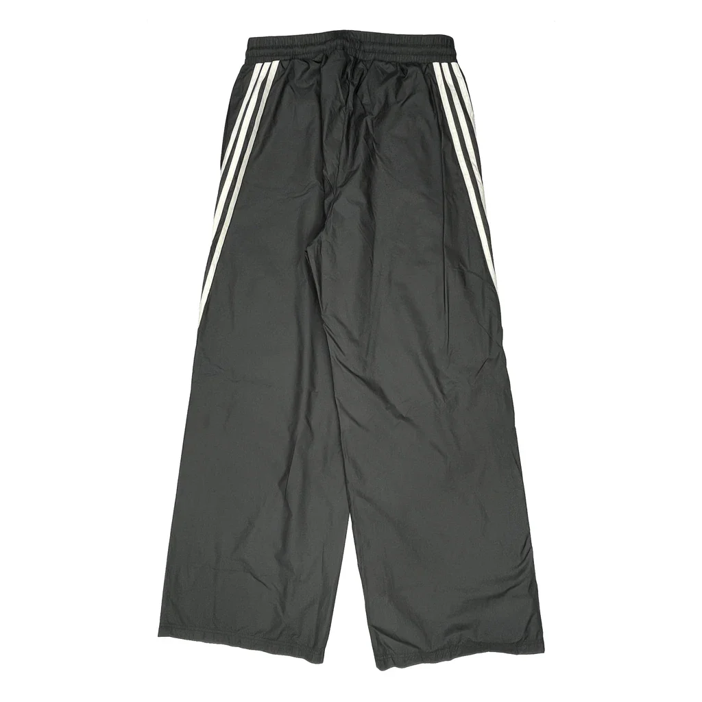 End Plastic Waste Adidas Wide Leg Tracksuit - Small Black Polyester - Image 2