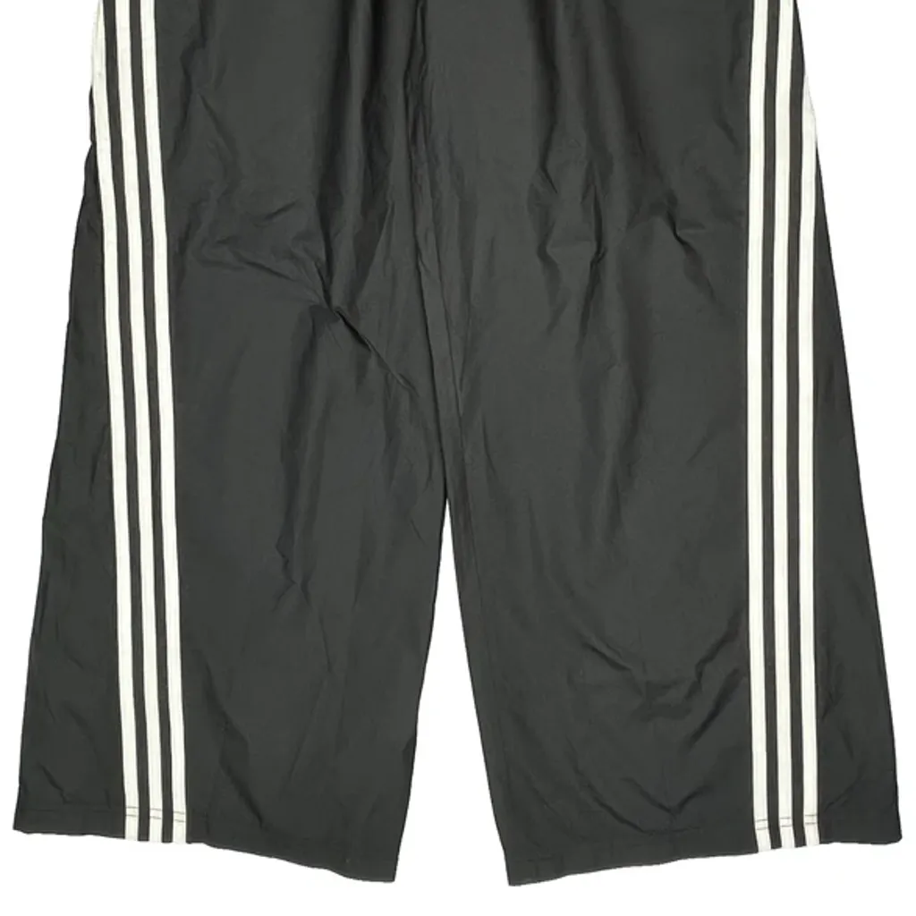End Plastic Waste Adidas Wide Leg Tracksuit - Small Black Polyester - Image 4