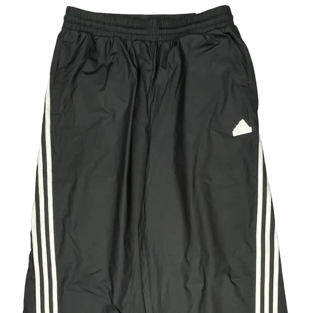 End Plastic Waste Adidas Wide Leg Tracksuit - Small Black Polyester - Image 5