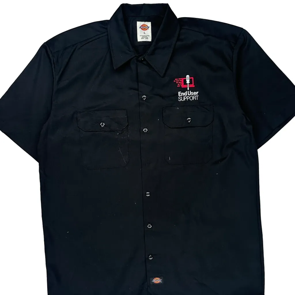 End USer Support Dickies Short Sleeve Shirt - Large Black Cotton - Image 5