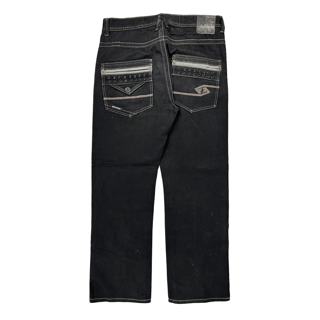 Enyce Studded Jeans - 33W 30L Black Cotton